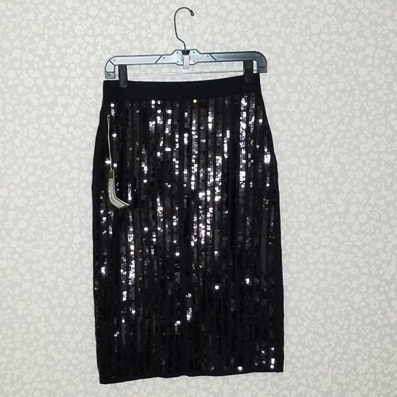 NWT Eva Mendes Sequin Pencil Skirt - Picture 4 of 12